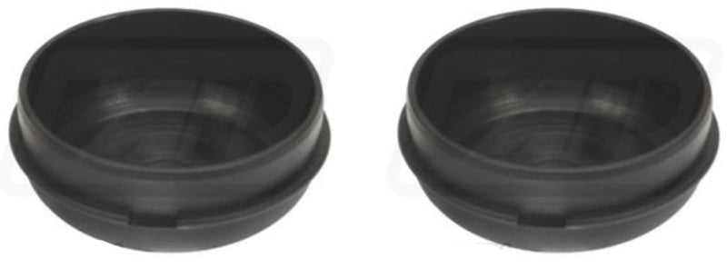 A Pair of Black 75mm Hub Caps, for Ifor Williams (1993 - 1997)